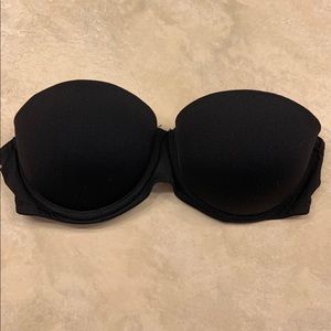 Victoria’s Secret Black Strapless Push-up Bra